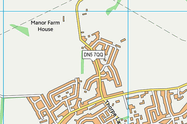 DN5 7QQ map - OS VectorMap District (Ordnance Survey)