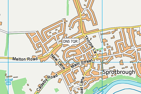 DN5 7QR map - OS VectorMap District (Ordnance Survey)