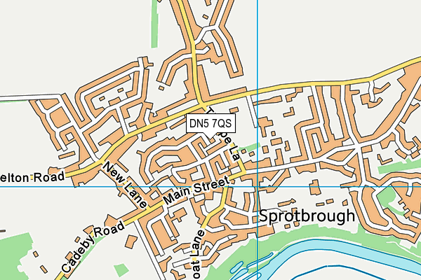 DN5 7QS map - OS VectorMap District (Ordnance Survey)