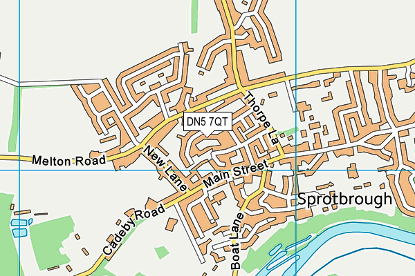 DN5 7QT map - OS VectorMap District (Ordnance Survey)