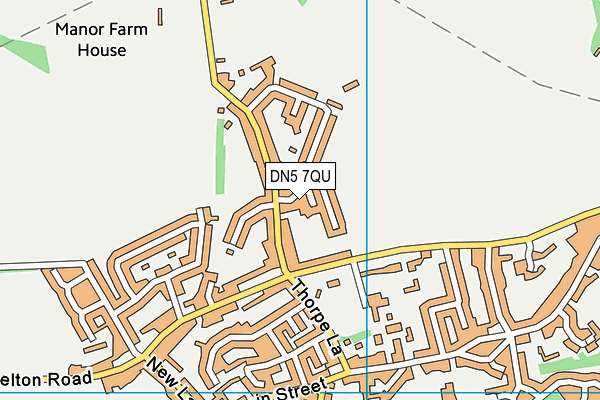 DN5 7QU map - OS VectorMap District (Ordnance Survey)
