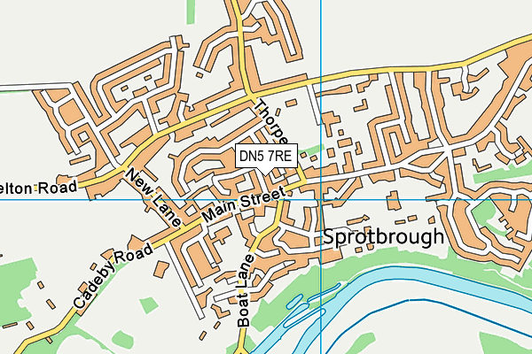 DN5 7RE map - OS VectorMap District (Ordnance Survey)