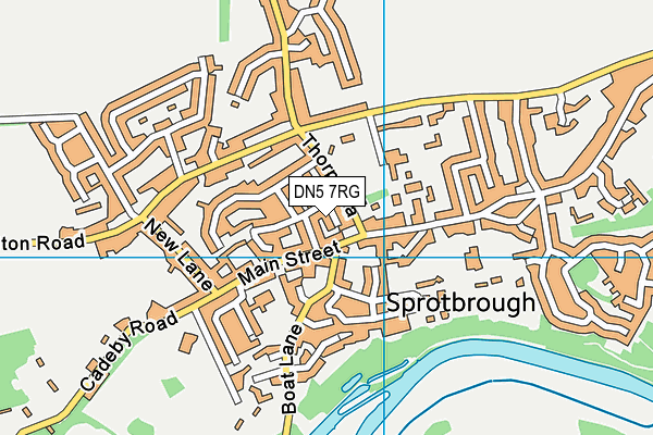 DN5 7RG map - OS VectorMap District (Ordnance Survey)