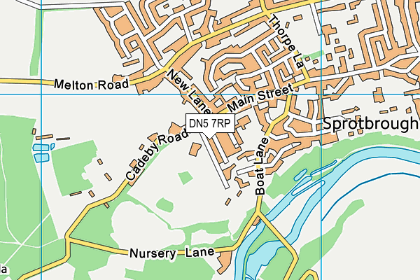 DN5 7RP map - OS VectorMap District (Ordnance Survey)