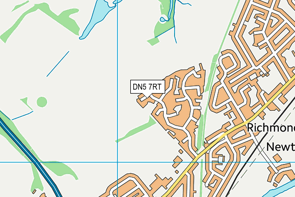 DN5 7RT map - OS VectorMap District (Ordnance Survey)