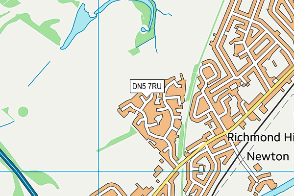 DN5 7RU map - OS VectorMap District (Ordnance Survey)