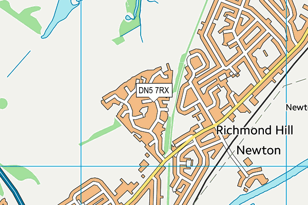 DN5 7RX map - OS VectorMap District (Ordnance Survey)