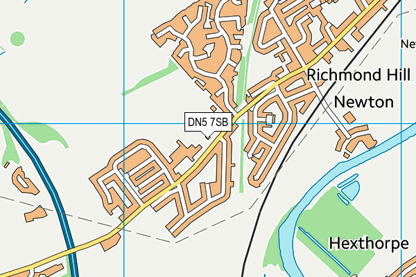 Richmond Hill Primary Academy map (DN5 7SB) - OS VectorMap District (Ordnance Survey)