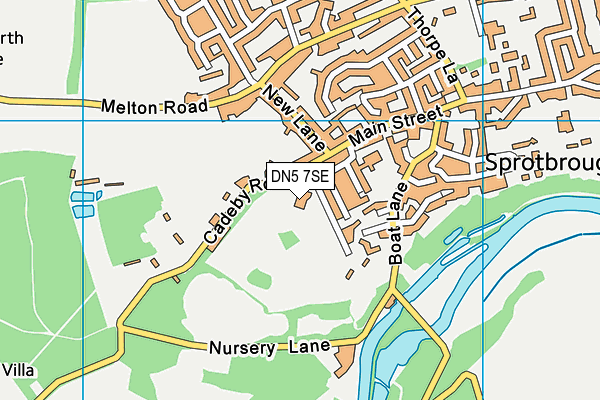 DN5 7SE map - OS VectorMap District (Ordnance Survey)