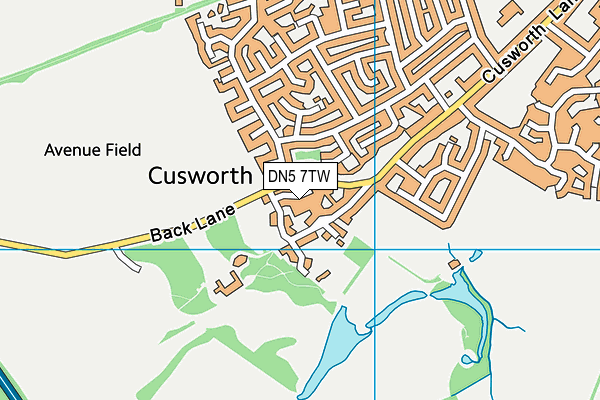 DN5 7TW map - OS VectorMap District (Ordnance Survey)