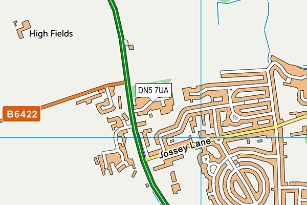 DN5 7UA map - OS VectorMap District (Ordnance Survey)