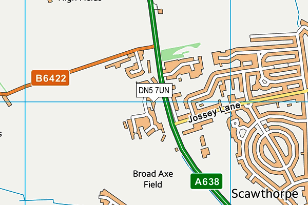 DN5 7UN map - OS VectorMap District (Ordnance Survey)