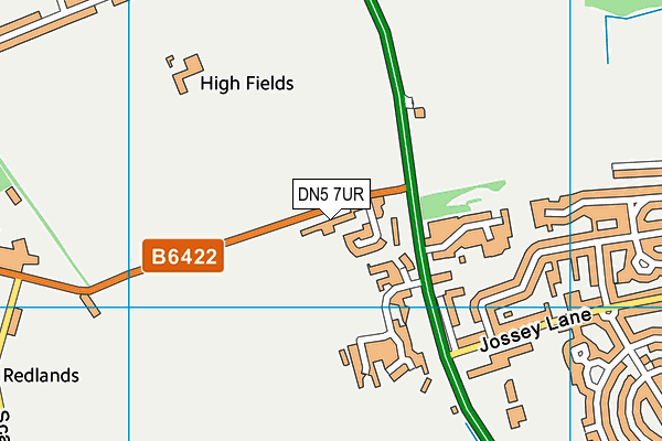 DN5 7UR map - OS VectorMap District (Ordnance Survey)