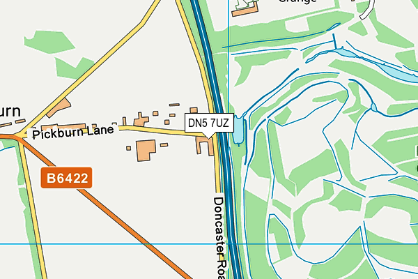 DN5 7UZ map - OS VectorMap District (Ordnance Survey)