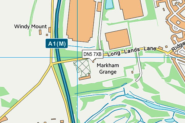 DN5 7XB map - OS VectorMap District (Ordnance Survey)