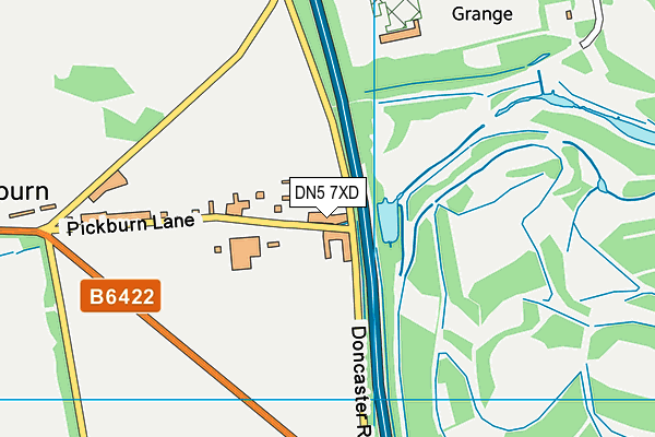 DN5 7XD map - OS VectorMap District (Ordnance Survey)