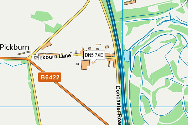 DN5 7XE map - OS VectorMap District (Ordnance Survey)
