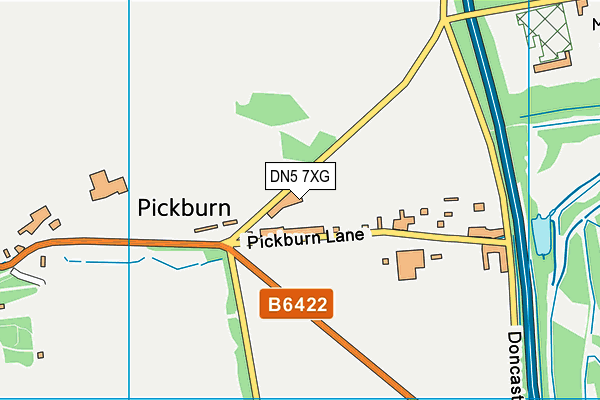 DN5 7XG map - OS VectorMap District (Ordnance Survey)