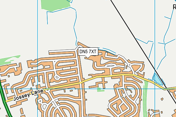 DN5 7XT map - OS VectorMap District (Ordnance Survey)