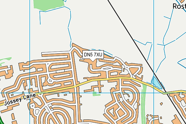 DN5 7XU map - OS VectorMap District (Ordnance Survey)