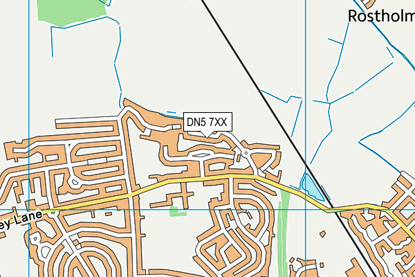 DN5 7XX map - OS VectorMap District (Ordnance Survey)