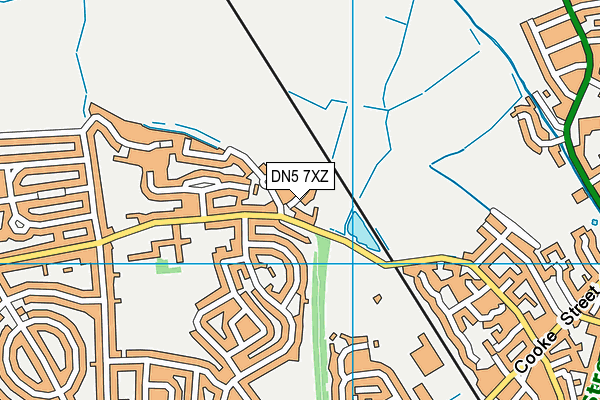 DN5 7XZ map - OS VectorMap District (Ordnance Survey)