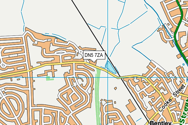 DN5 7ZA map - OS VectorMap District (Ordnance Survey)