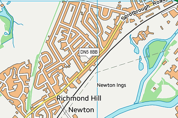 DN5 8BB map - OS VectorMap District (Ordnance Survey)