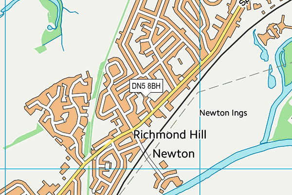 DN5 8BH map - OS VectorMap District (Ordnance Survey)