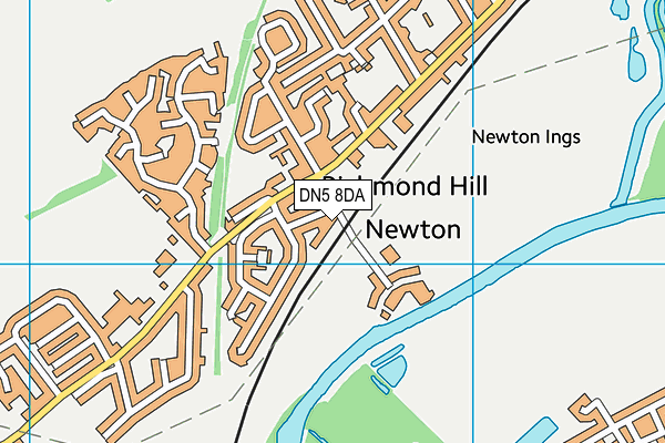 DN5 8DA map - OS VectorMap District (Ordnance Survey)