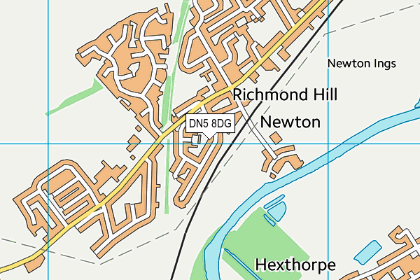 DN5 8DG map - OS VectorMap District (Ordnance Survey)
