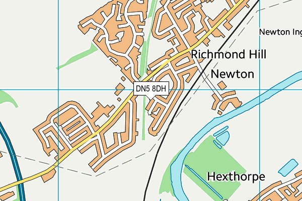 DN5 8DH map - OS VectorMap District (Ordnance Survey)