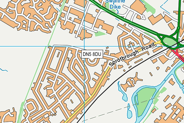 DN5 8DU map - OS VectorMap District (Ordnance Survey)