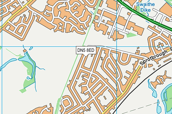 DN5 8ED map - OS VectorMap District (Ordnance Survey)