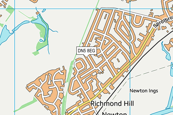 DN5 8EG map - OS VectorMap District (Ordnance Survey)