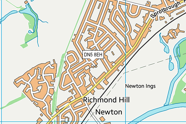 DN5 8EH map - OS VectorMap District (Ordnance Survey)