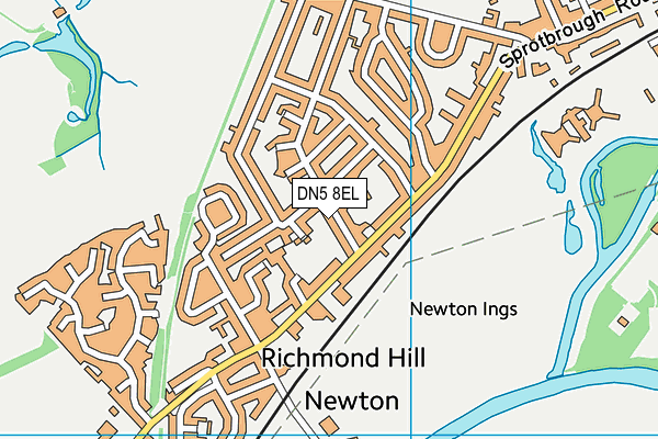 DN5 8EL map - OS VectorMap District (Ordnance Survey)