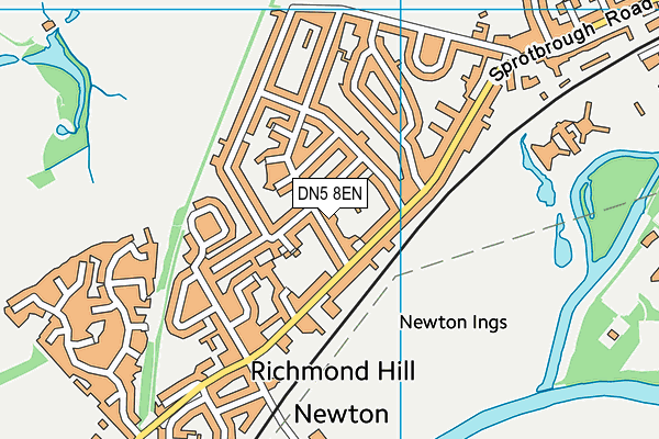 DN5 8EN map - OS VectorMap District (Ordnance Survey)