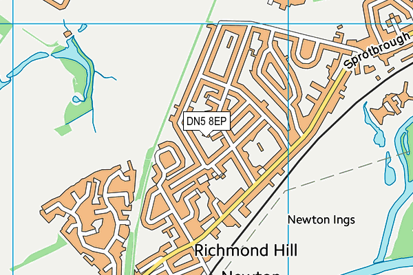 DN5 8EP map - OS VectorMap District (Ordnance Survey)