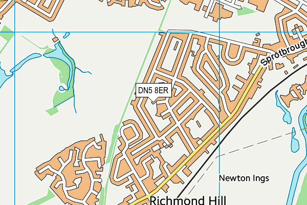 DN5 8ER map - OS VectorMap District (Ordnance Survey)