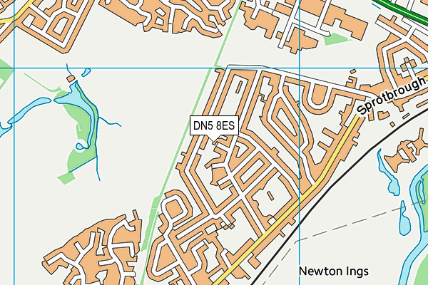 DN5 8ES map - OS VectorMap District (Ordnance Survey)
