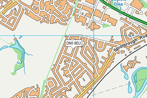 DN5 8EU map - OS VectorMap District (Ordnance Survey)