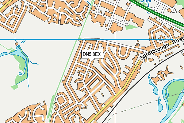 DN5 8EX map - OS VectorMap District (Ordnance Survey)