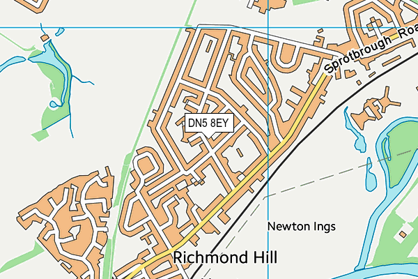 DN5 8EY map - OS VectorMap District (Ordnance Survey)