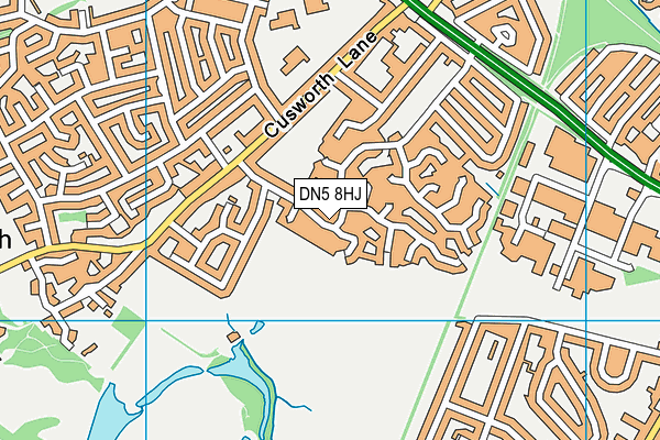 DN5 8HJ map - OS VectorMap District (Ordnance Survey)