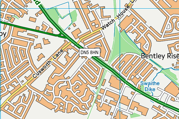 DN5 8HN map - OS VectorMap District (Ordnance Survey)