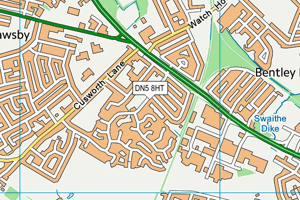 DN5 8HT map - OS VectorMap District (Ordnance Survey)