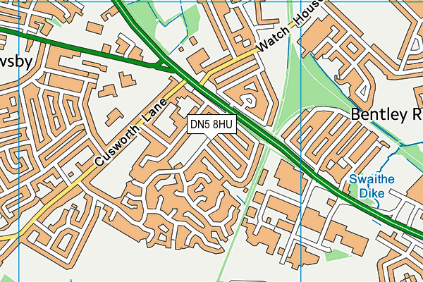 DN5 8HU map - OS VectorMap District (Ordnance Survey)