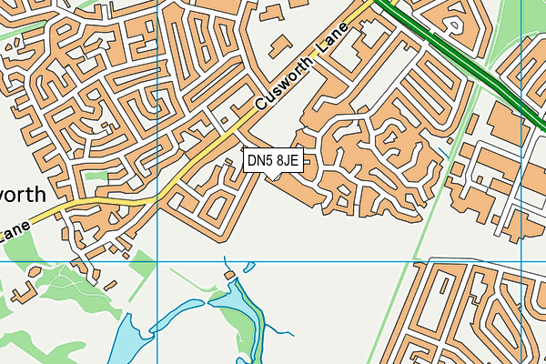 DN5 8JE map - OS VectorMap District (Ordnance Survey)