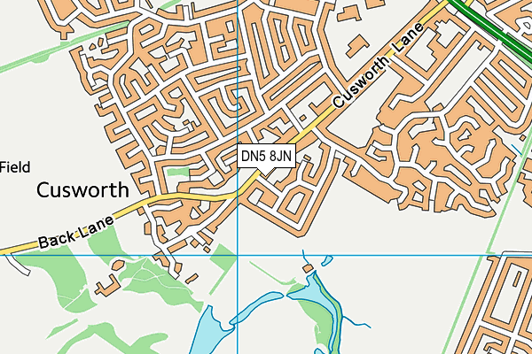 DN5 8JN map - OS VectorMap District (Ordnance Survey)